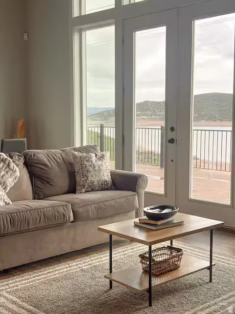 Living room featuring wood finished floors