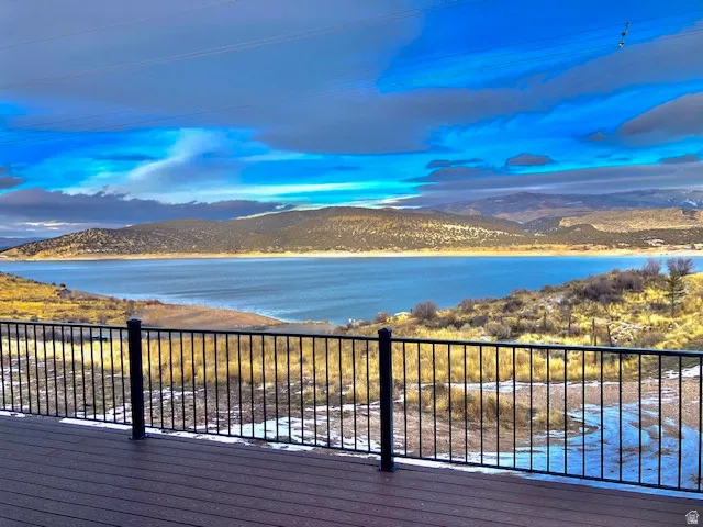 Water view featuring a mountain backdrop
