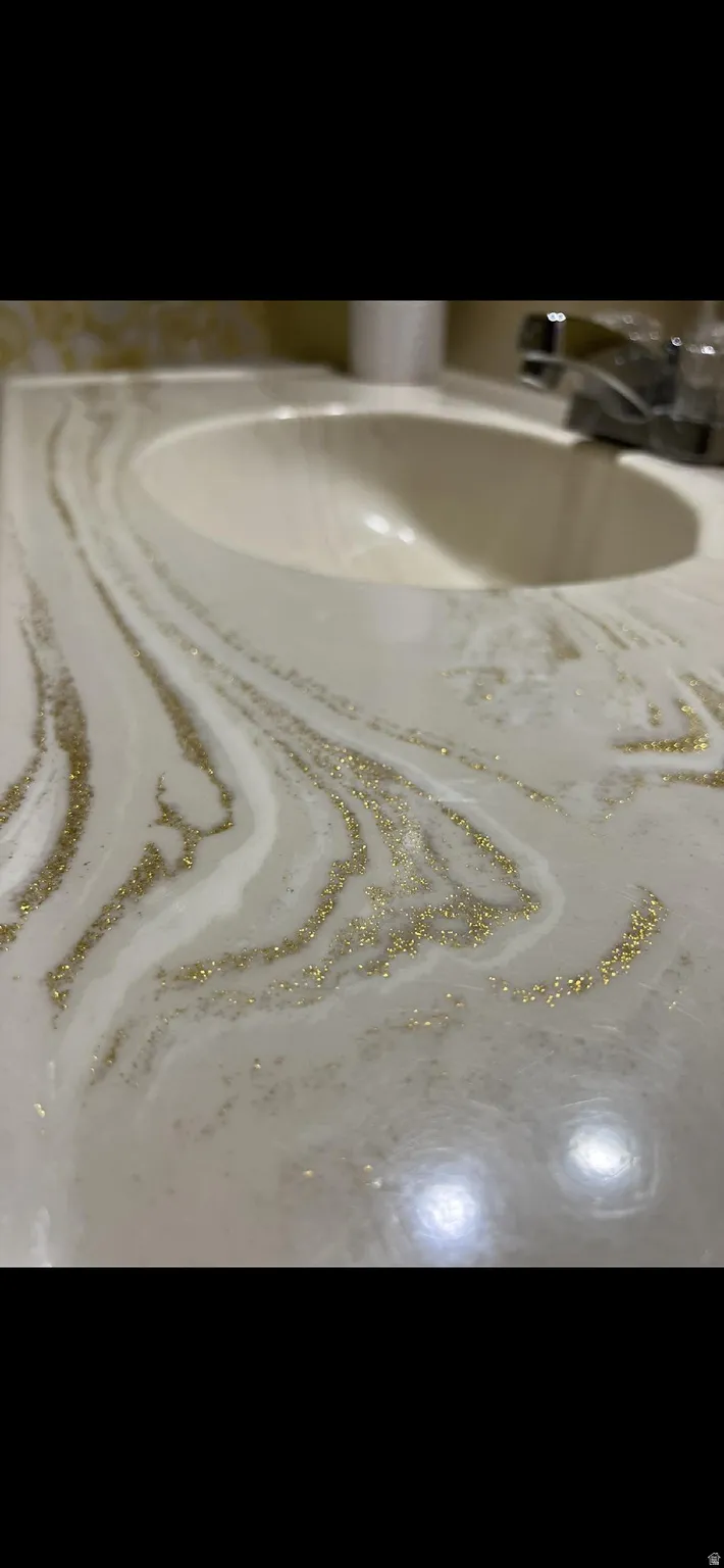 Bathroom view of a sink