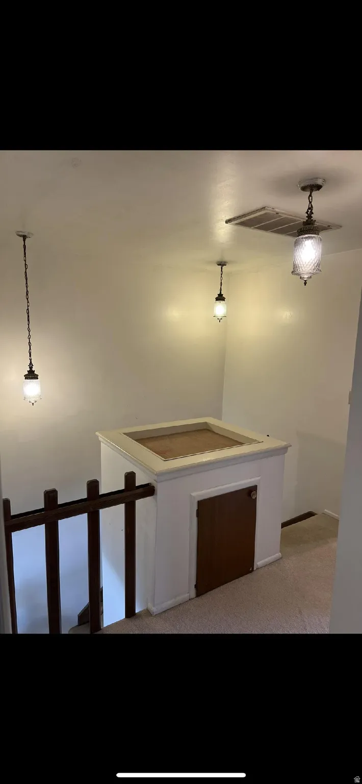 Stairway with carpet flooring