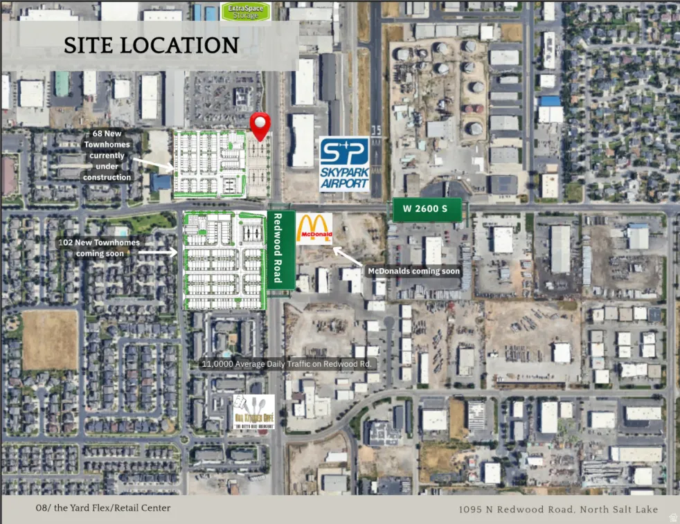 Aerial view of property's location