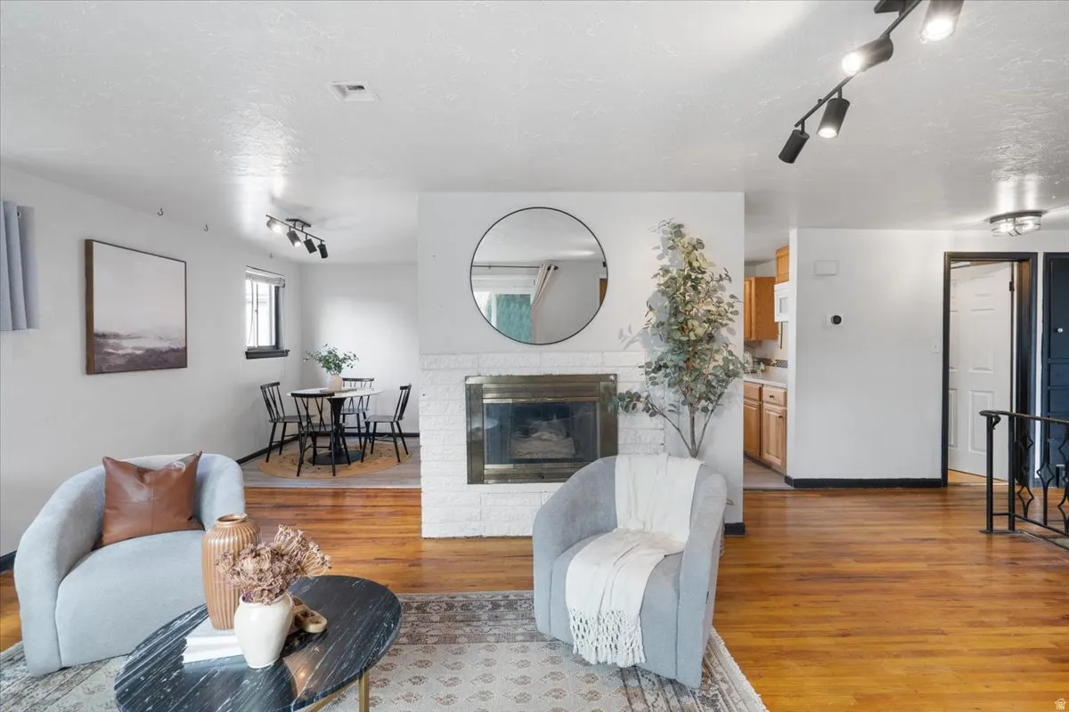 Dining area is open to living room