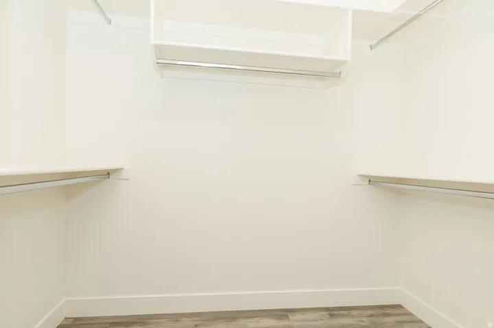Spacious closet featuring wood finished floors