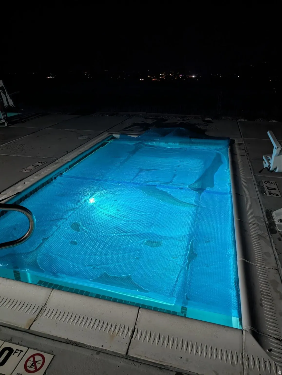 View of pool with a covered pool