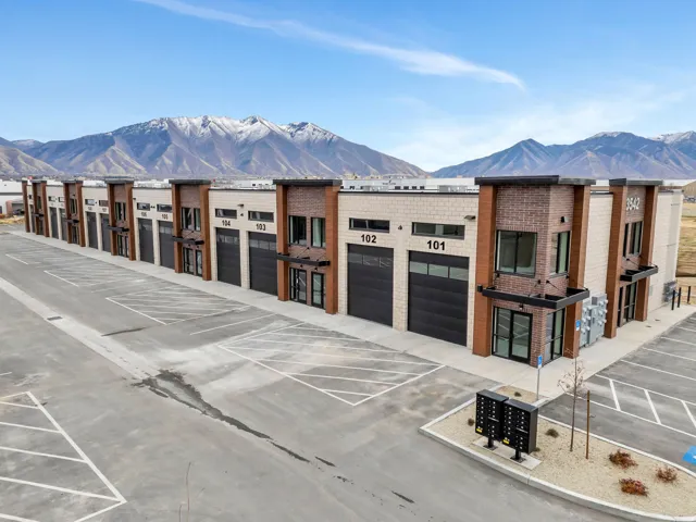 View of building exterior with a mountain view