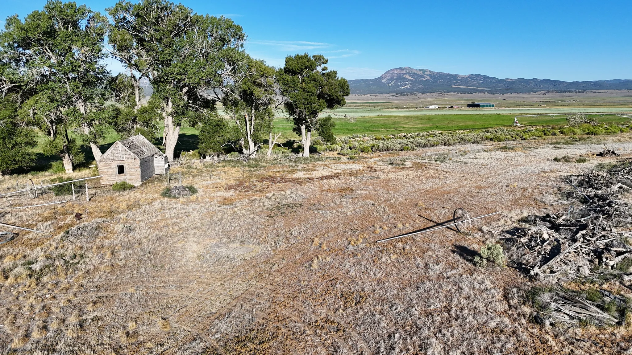 View of mountain background featuring rural landscape