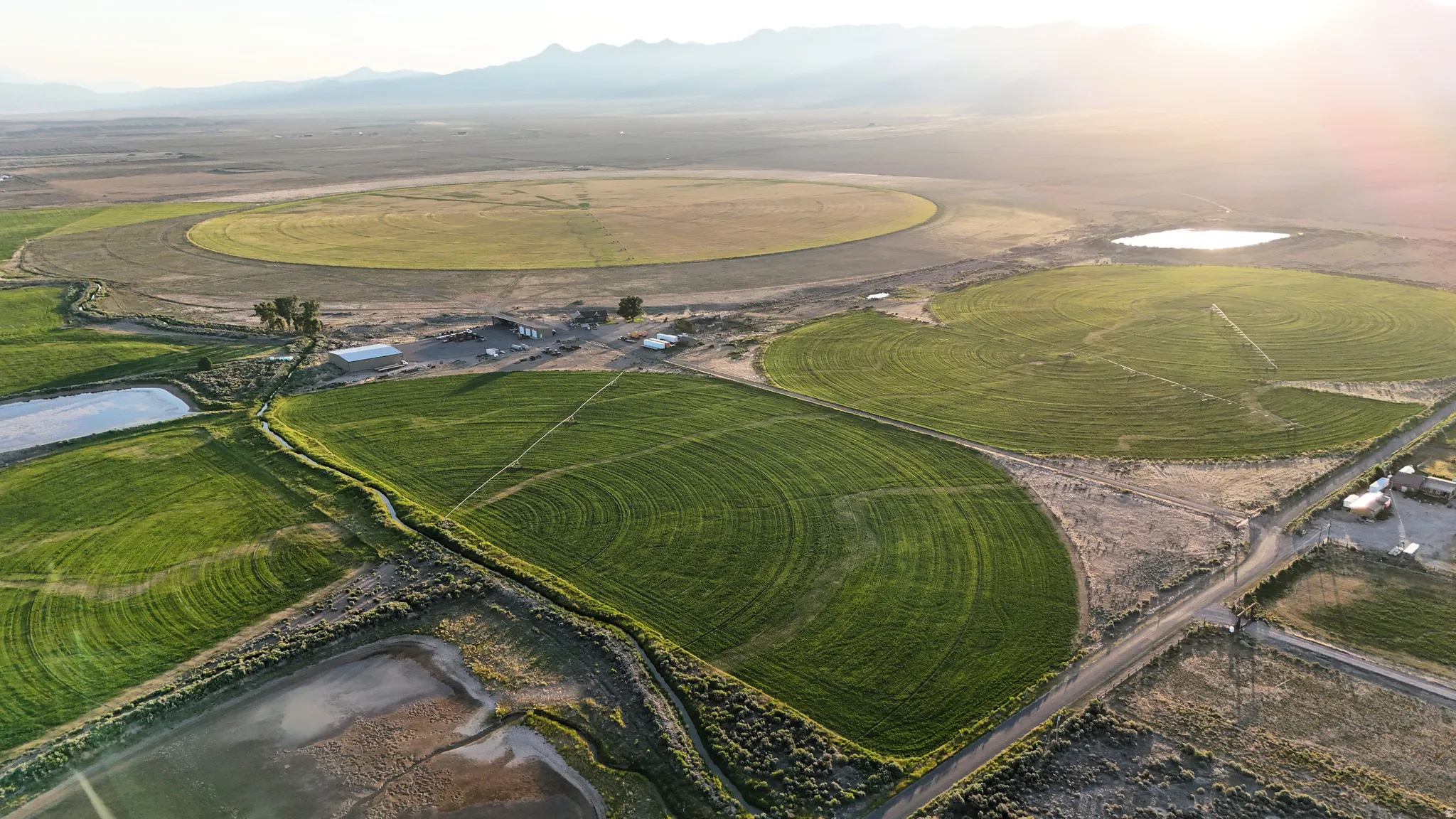 Aerial overview of property's location featuring rural landscape