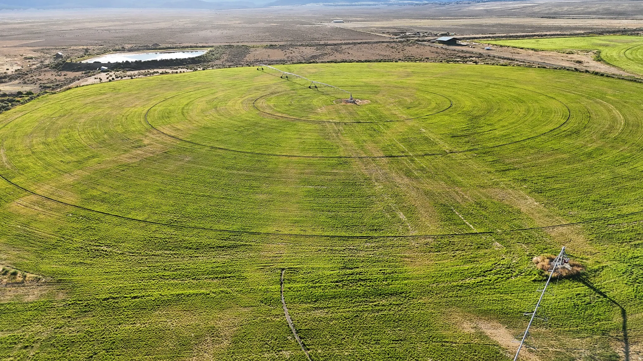 Aerial view of sparsely populated area