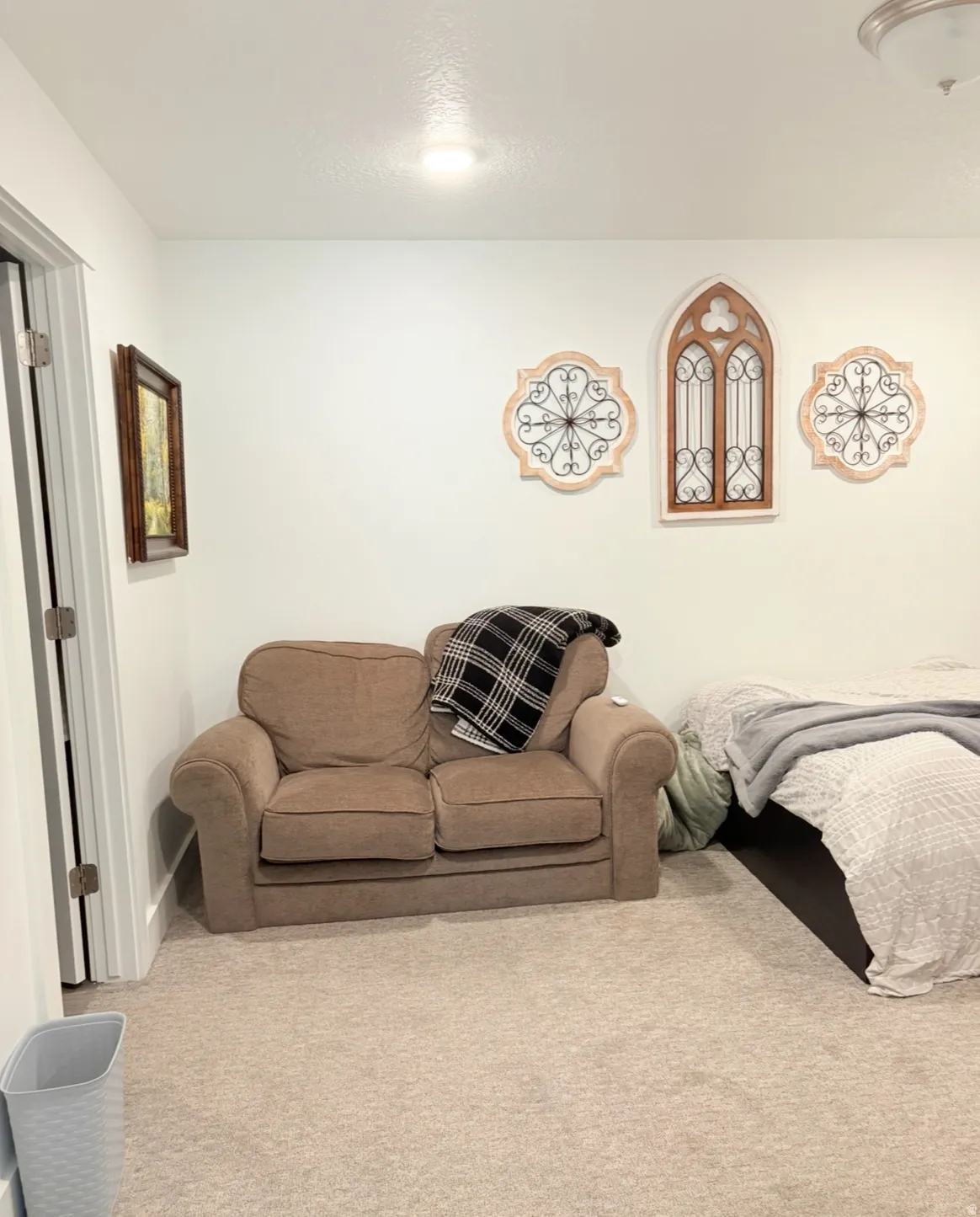 View of carpeted living room