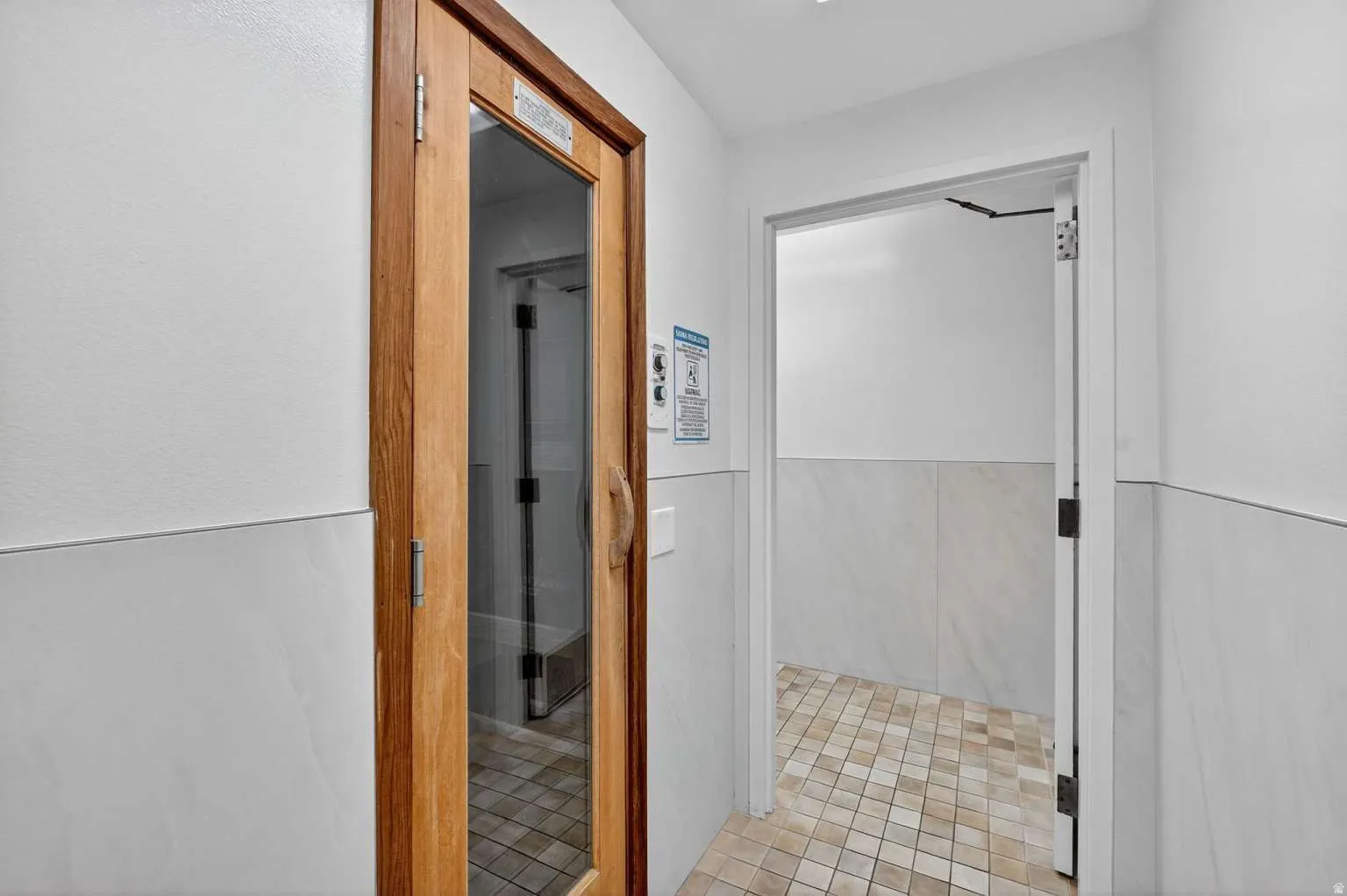 Bathroom featuring a sauna / steam room