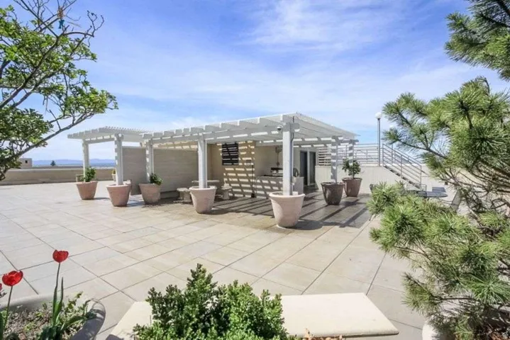 View of patio with a pergola