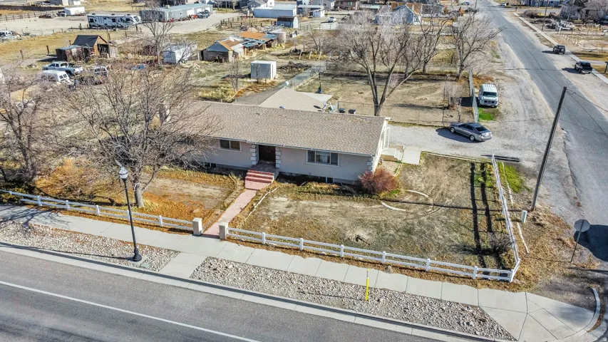 Aerial view of property and surrounding area