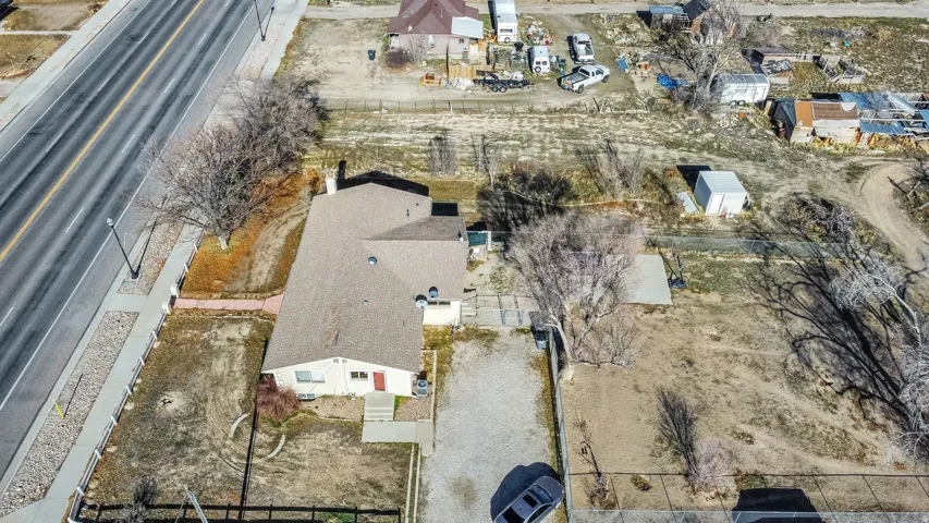 Aerial view of residential area