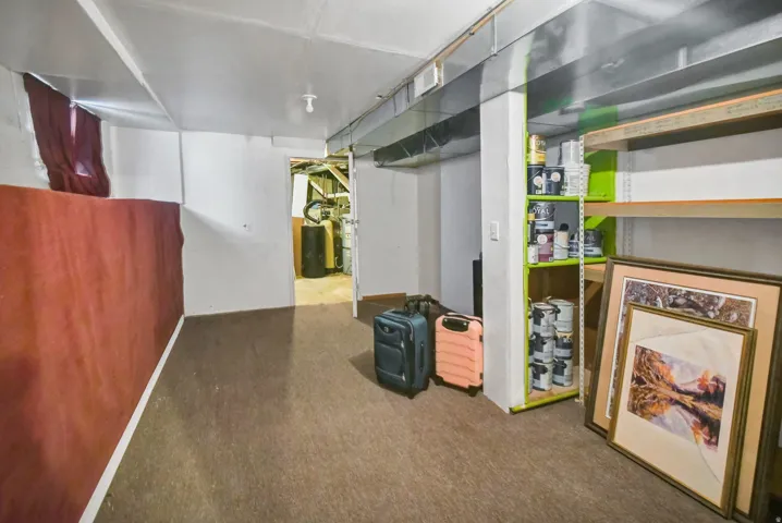 Finished below grade area with carpet