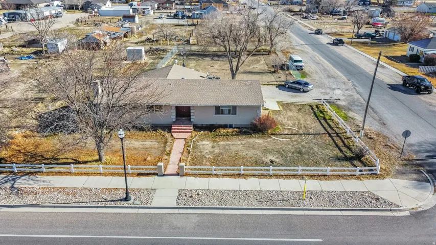 Aerial view of residential area