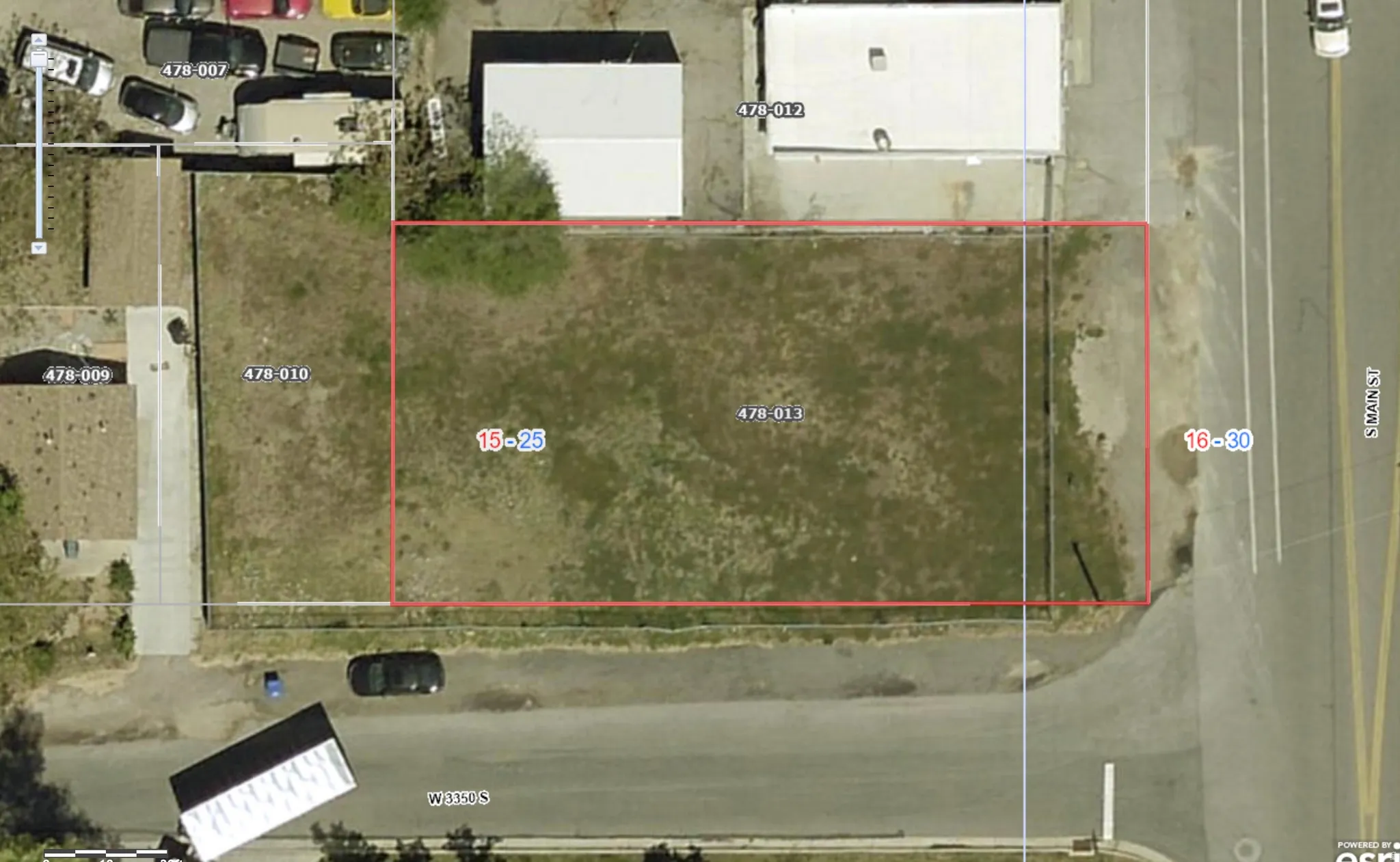 Map of property location featuring property parcel outlined