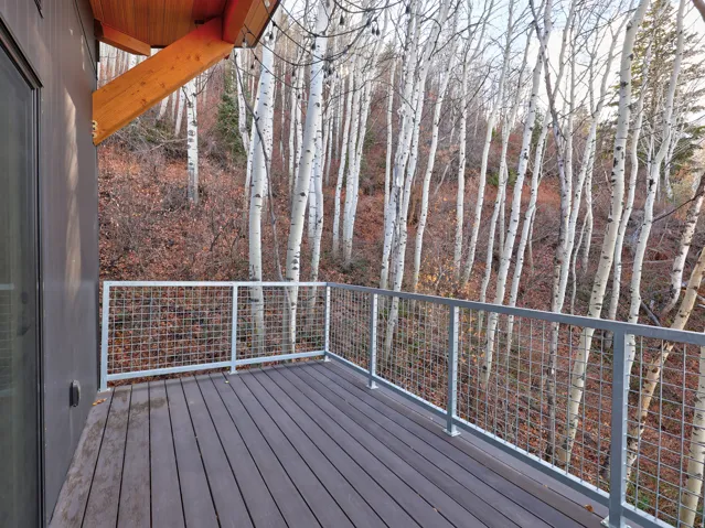 View of wooden deck