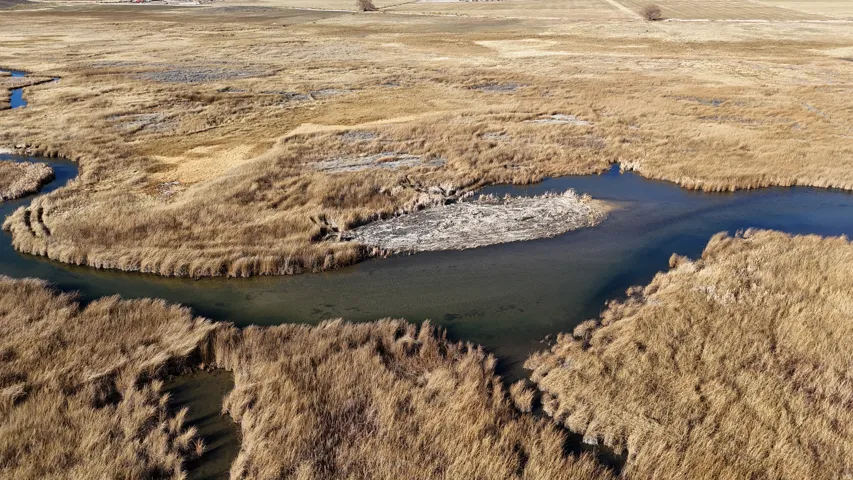 Aerial view of property and surrounding area with rural landscape