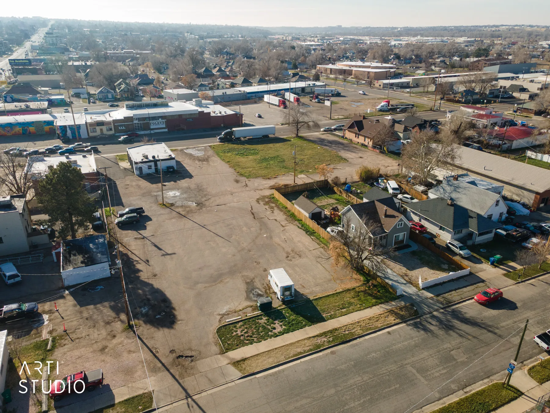 Drone / aerial view of industrial structures