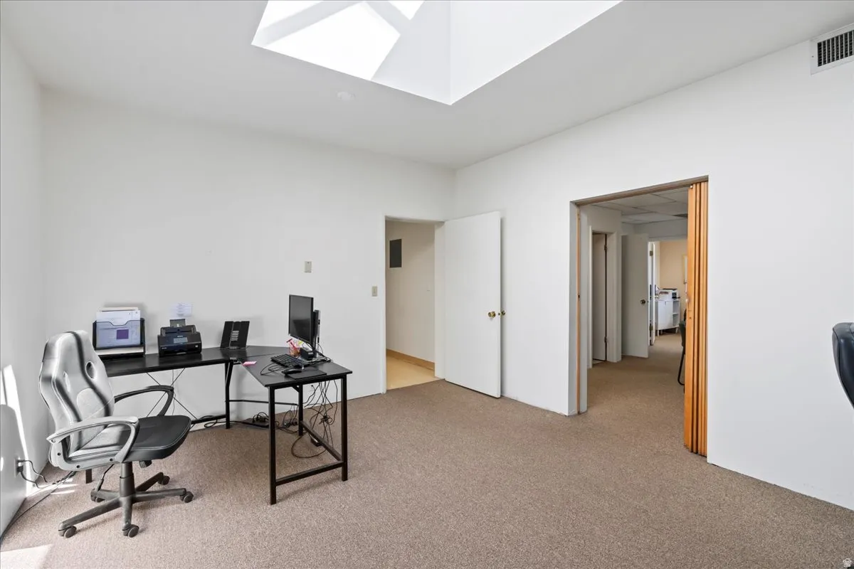 Office space with a skylight