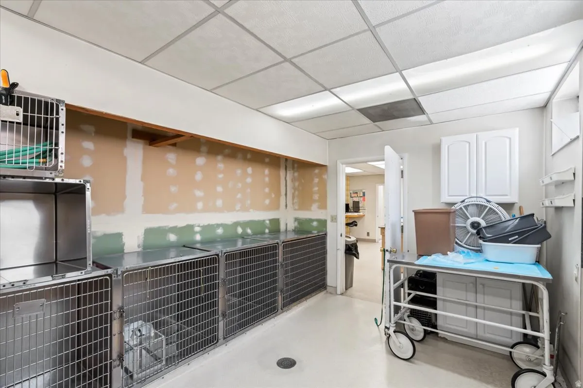 Miscellaneous room featuring a paneled ceiling