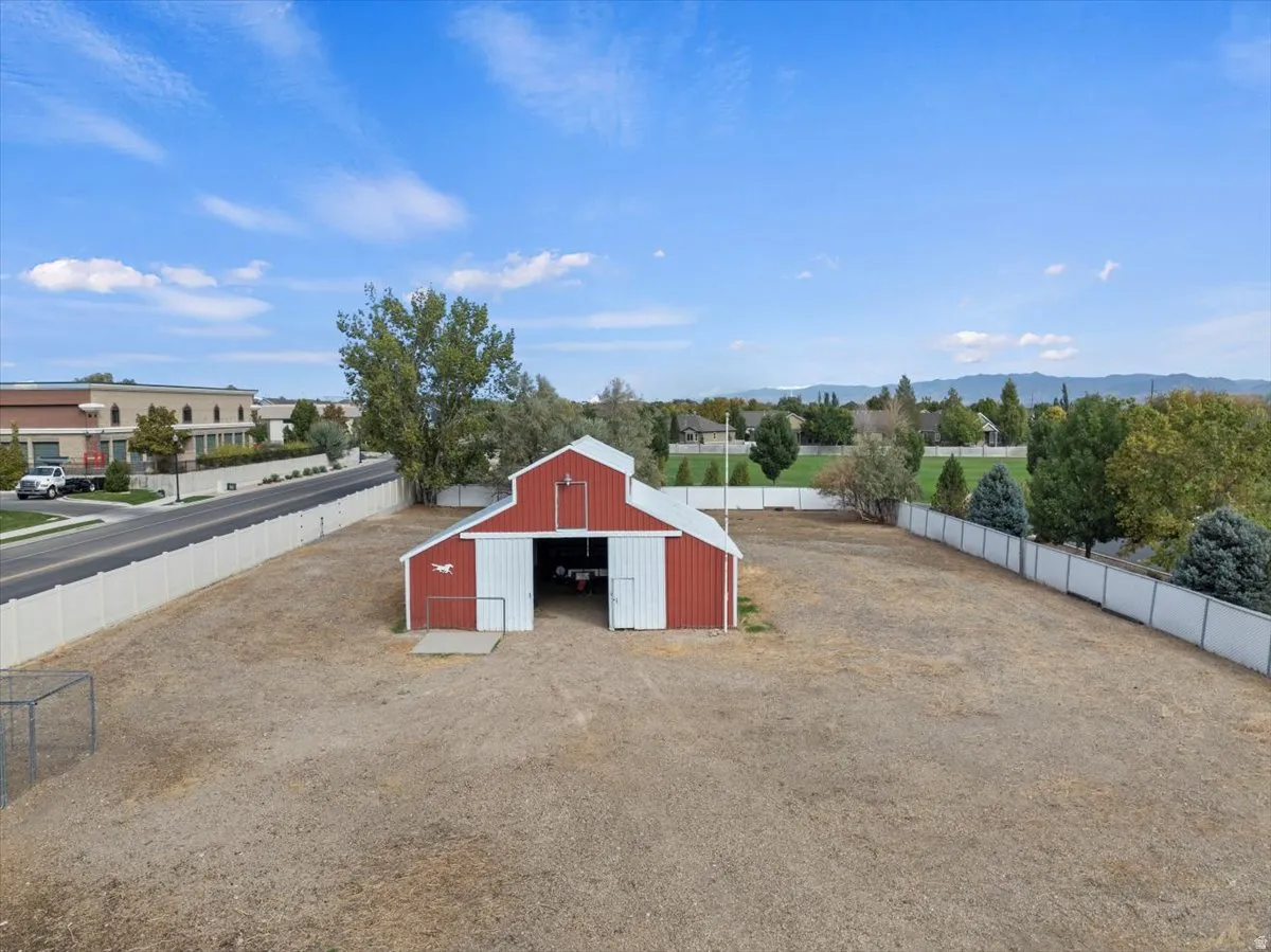 View of pole building