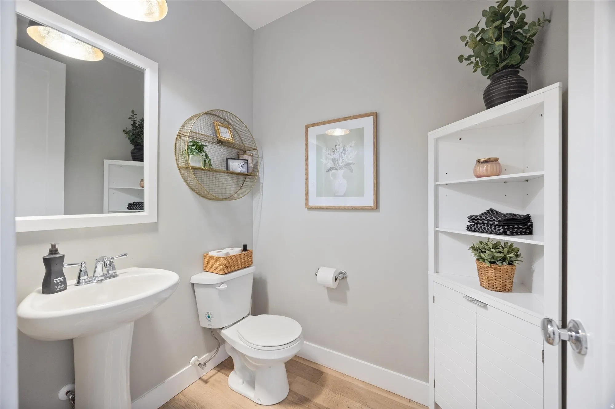Spacious Half bathroom on main level