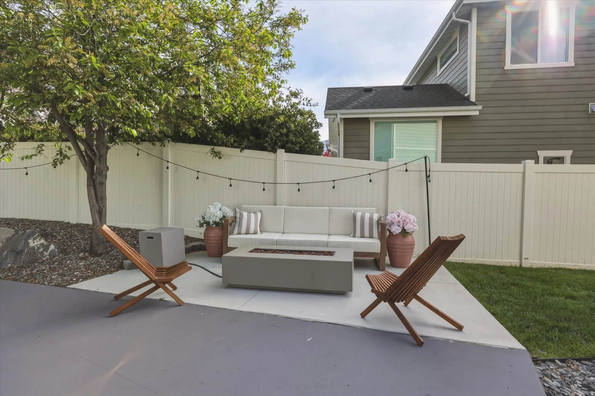 Enjoy relaxing in the backyard