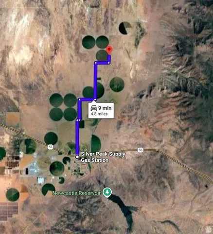 Aerial view of property's location