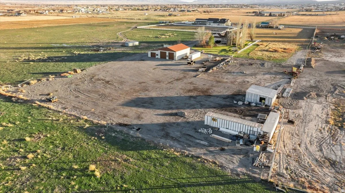 Aerial view of sparsely populated area