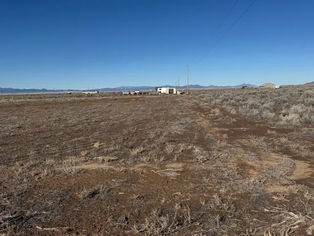 View of yard with a rural view and a mountain view