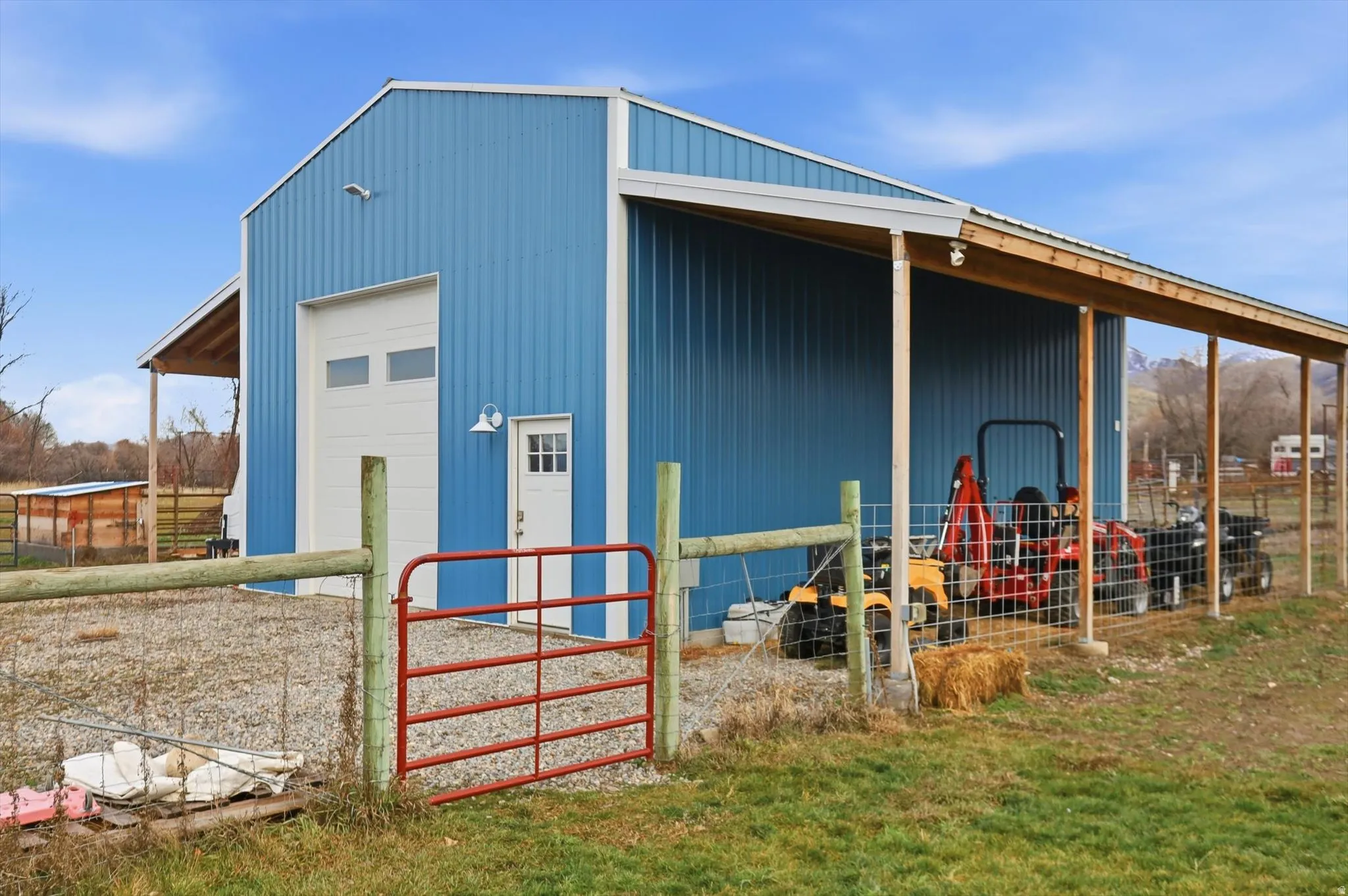 View of pole building