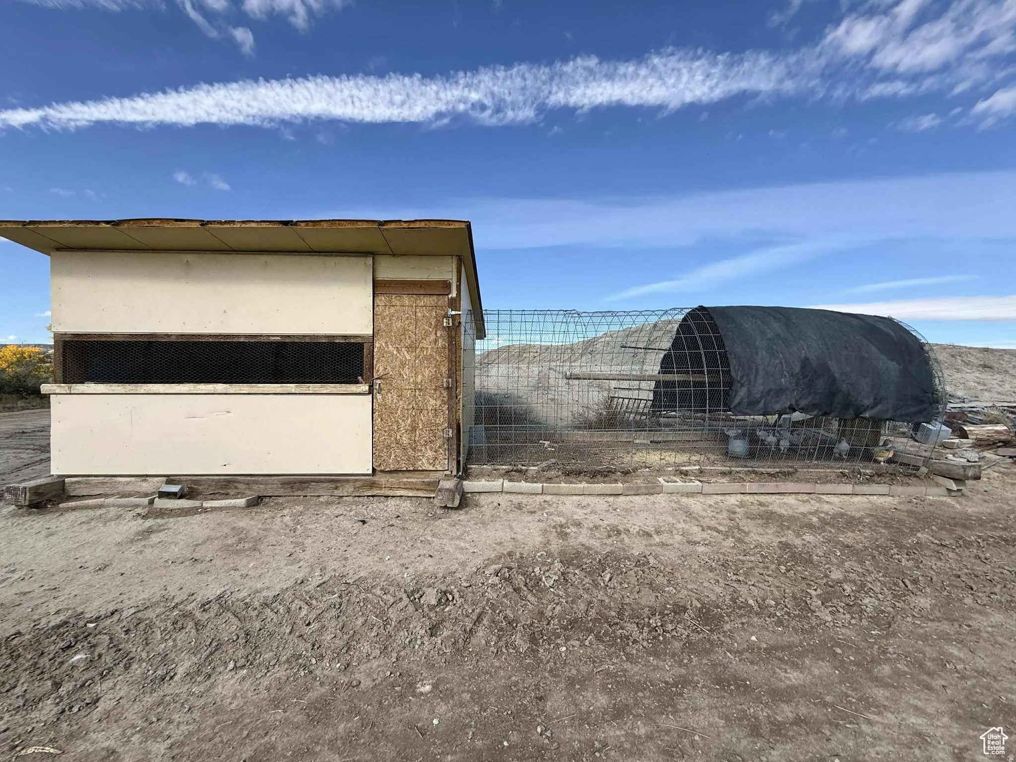 View of poultry coop