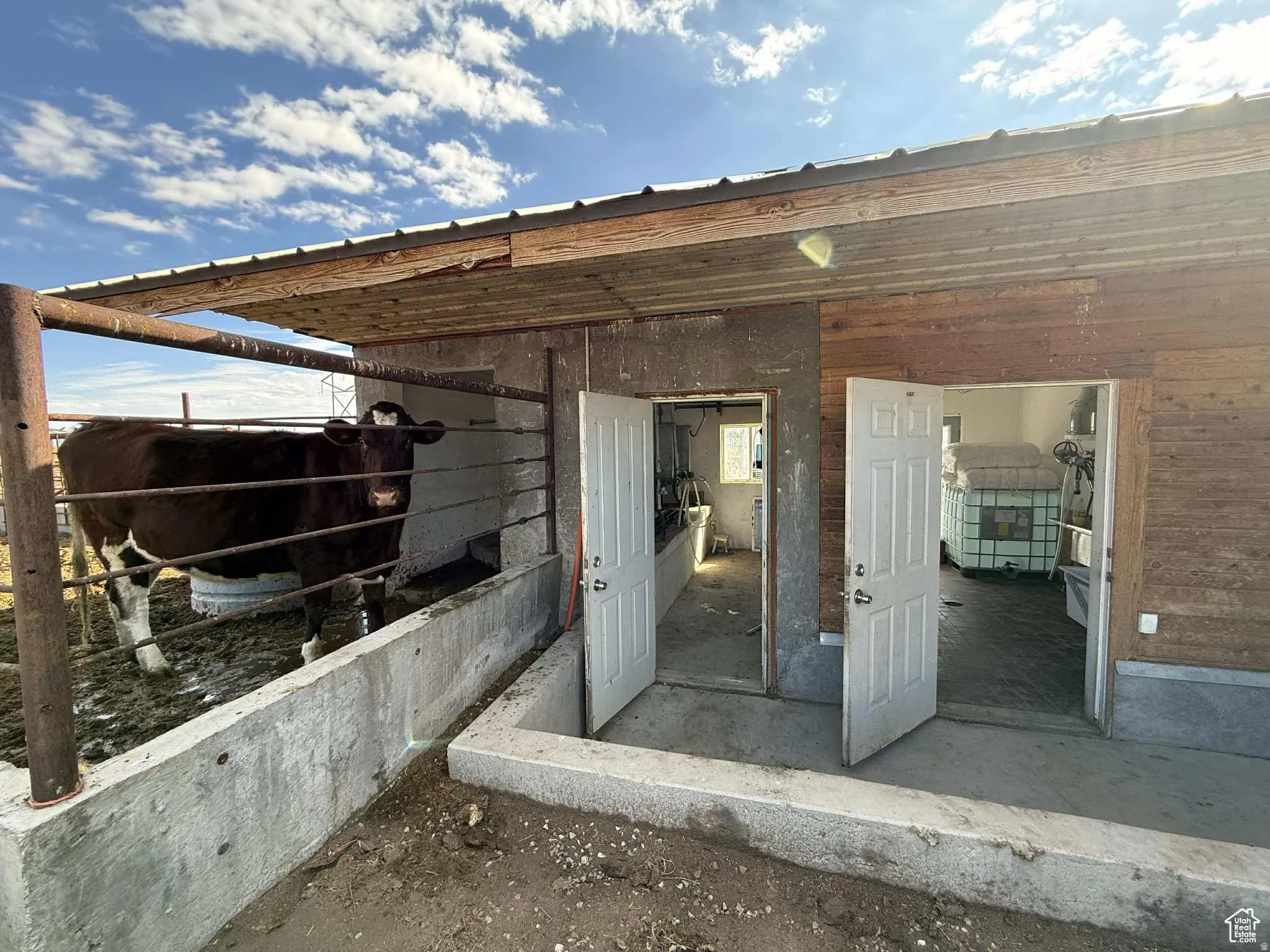 Exterior space with a patio