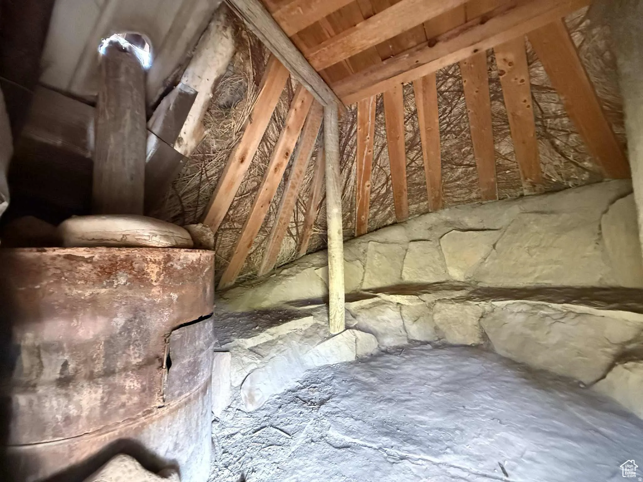 View of unfinished attic