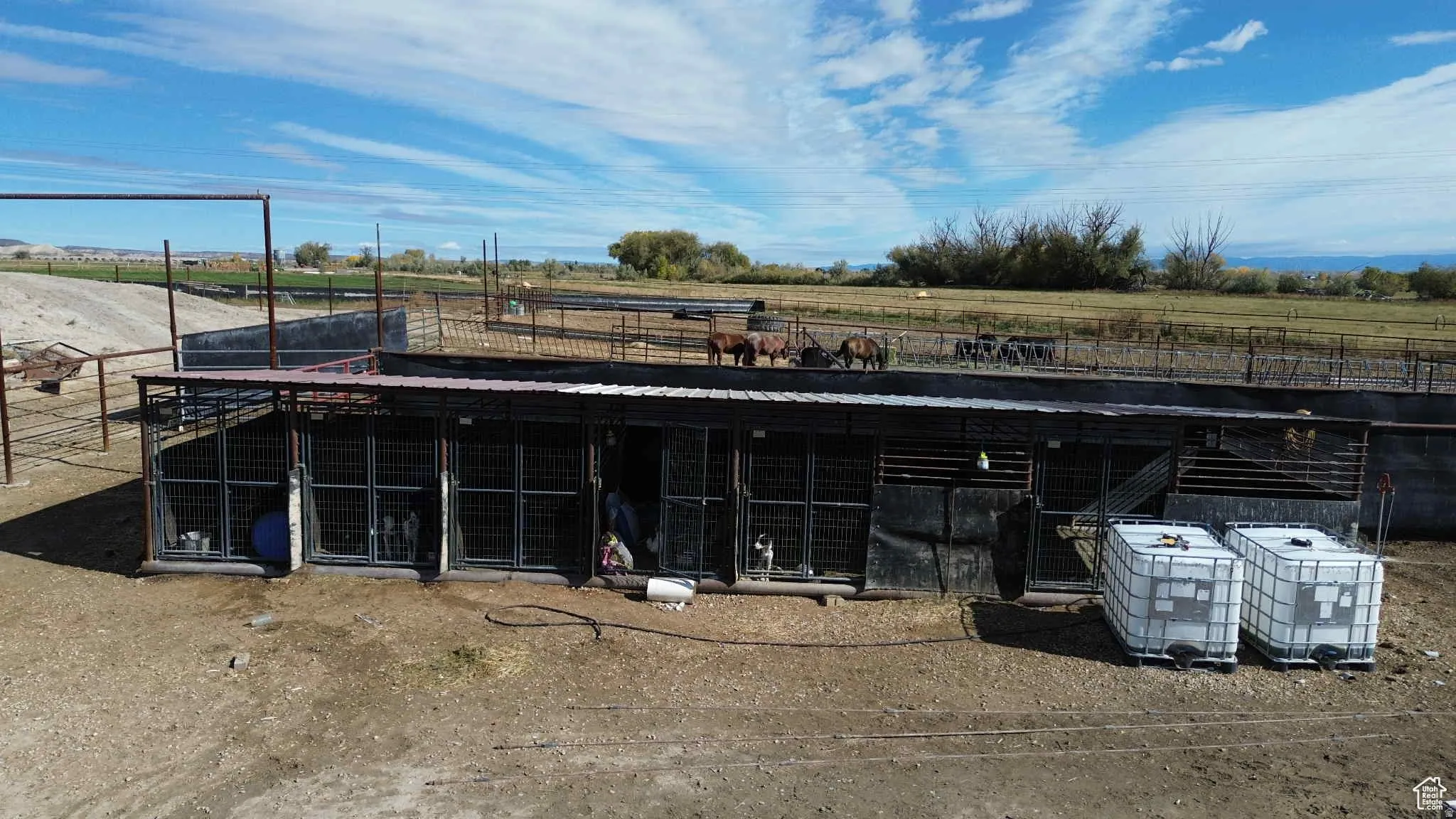 Rear view of house with an outbuilding and an exterior structure
