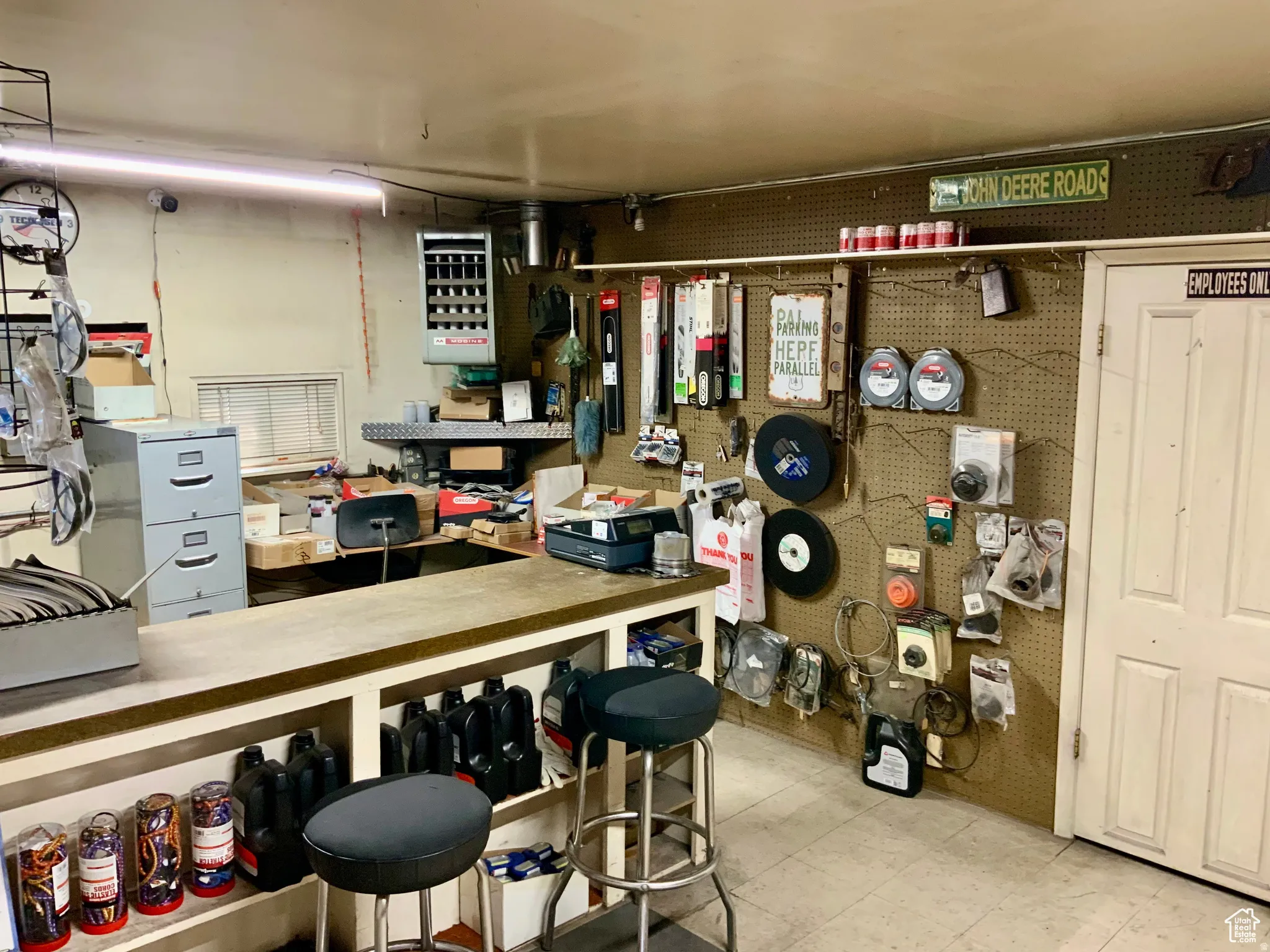 Kitchen with a heating unit