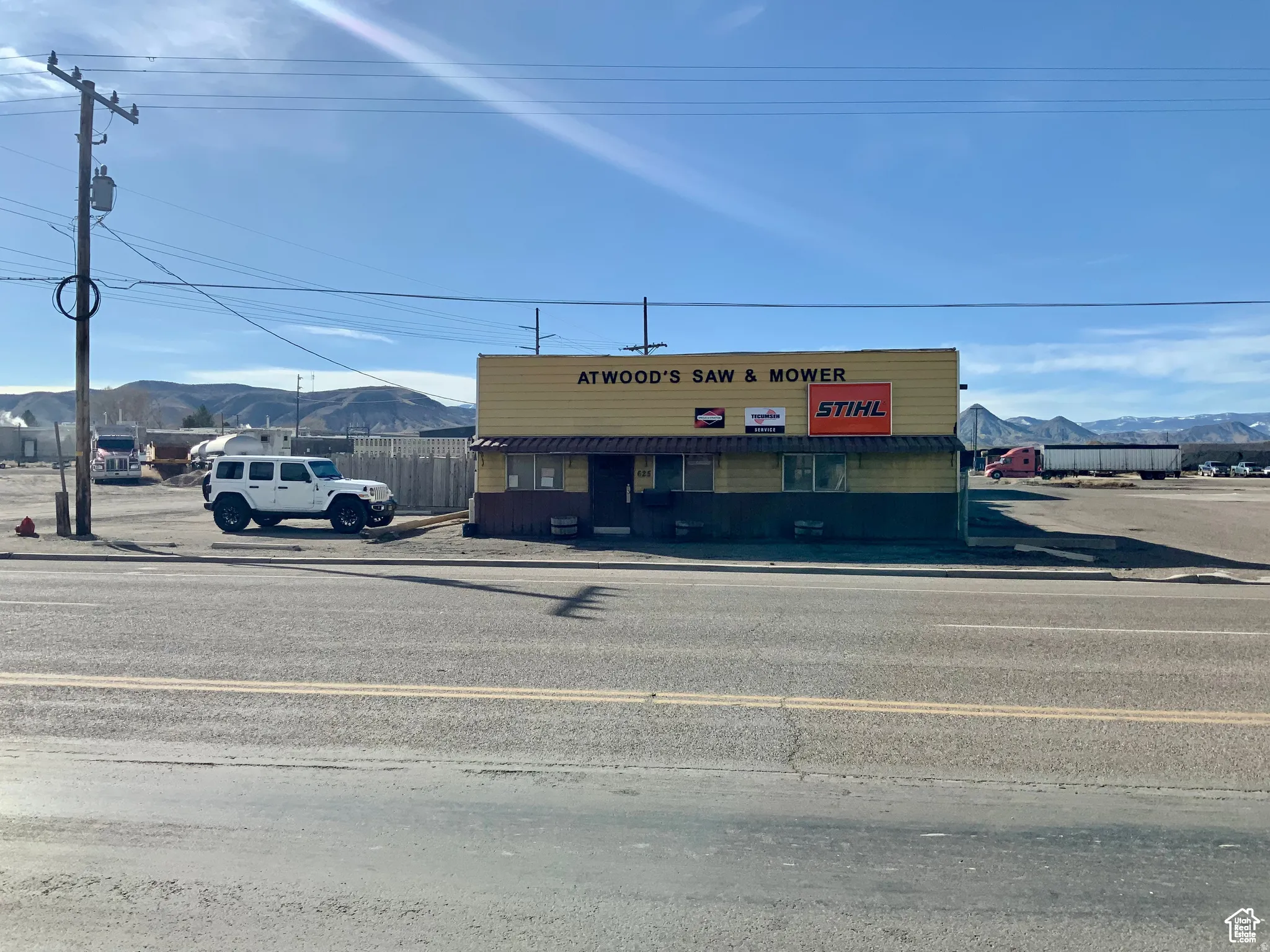 View of building exterior with a mountain view