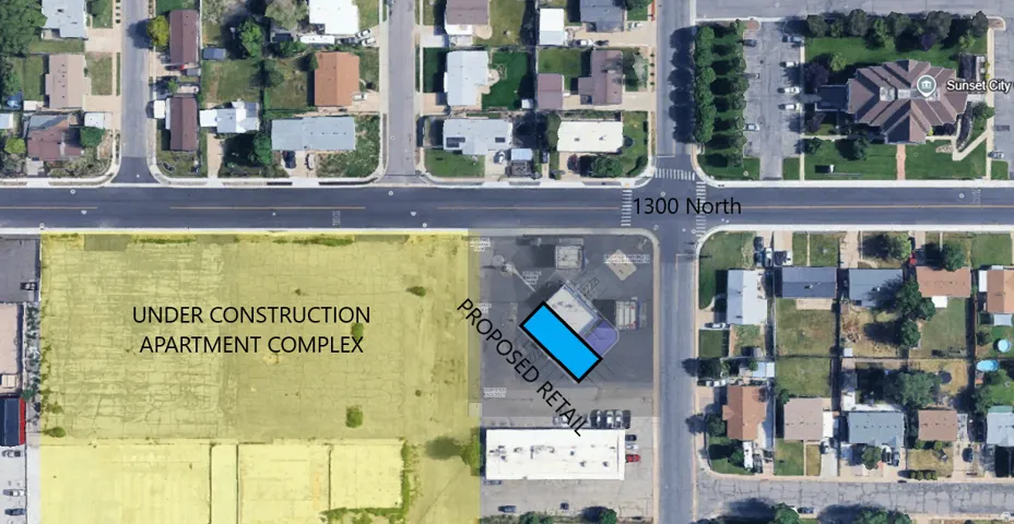 Retail overhead proposed building