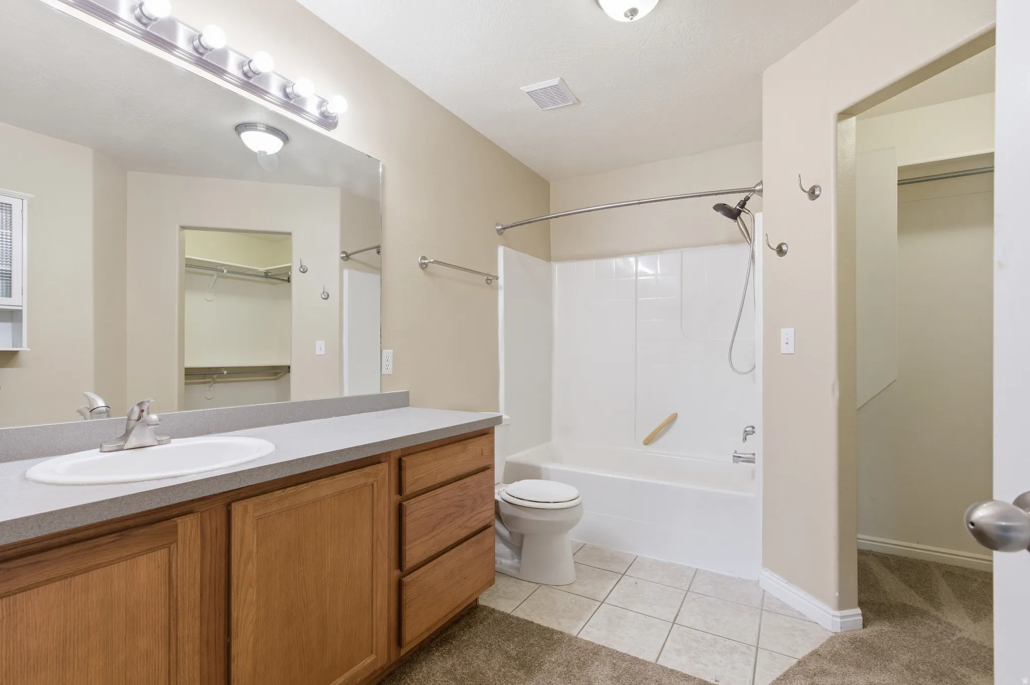 Master bathroom and walk-in closet