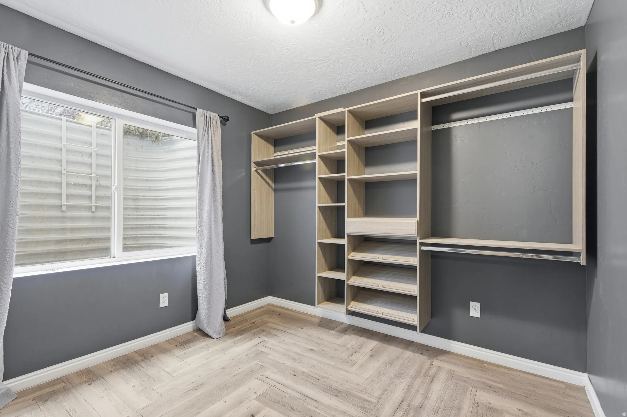 Basement walk-in closet