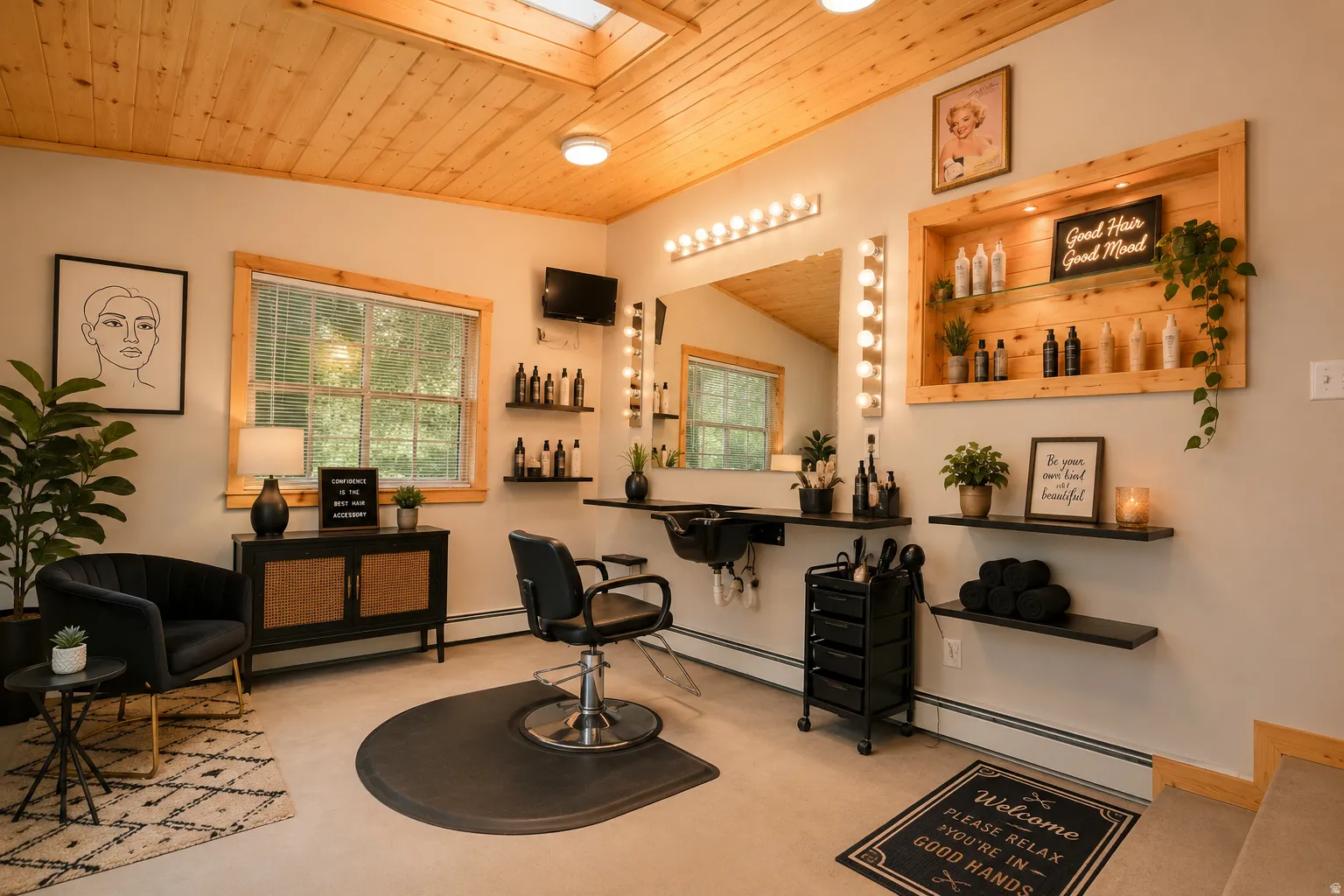 Beauty Salon With Private Entrance.