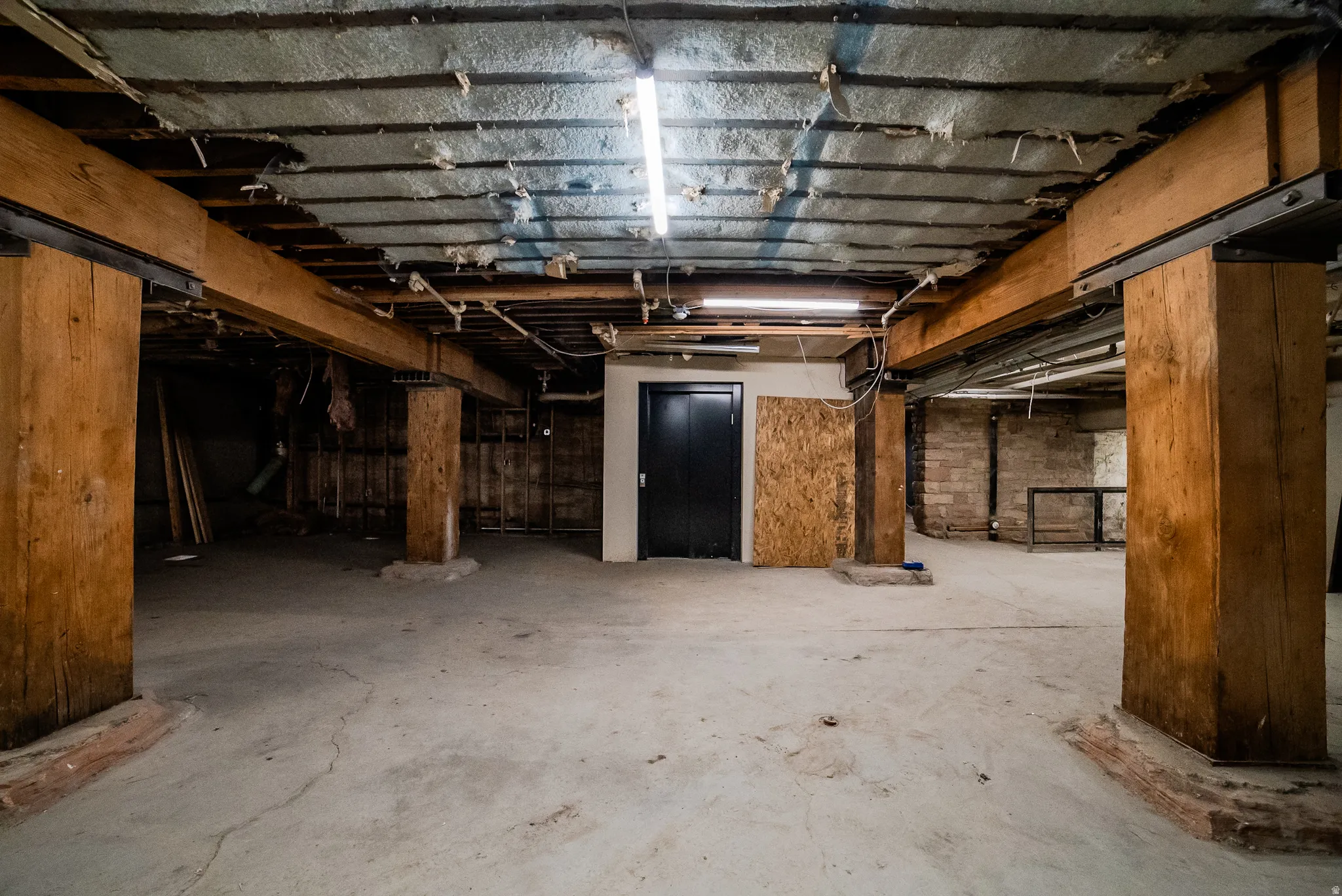 View of unfinished basement
