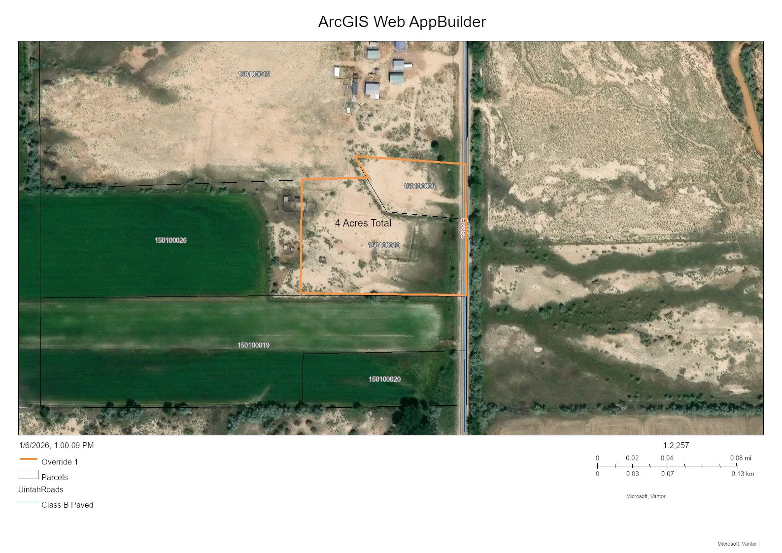 Uintah County Plat of the 4 Acres