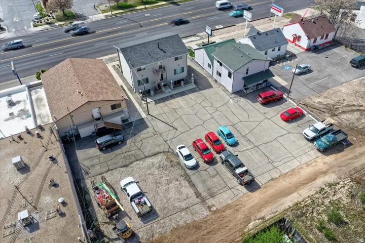Aerial view of residential area