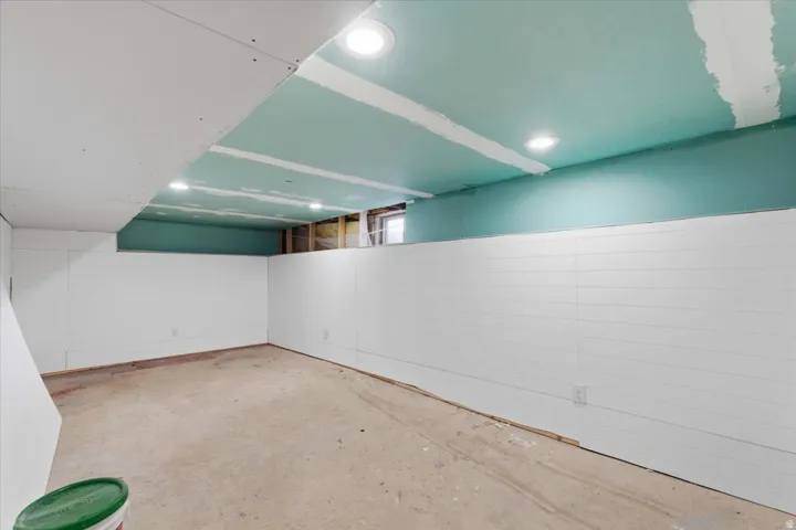 View of unfinished basement