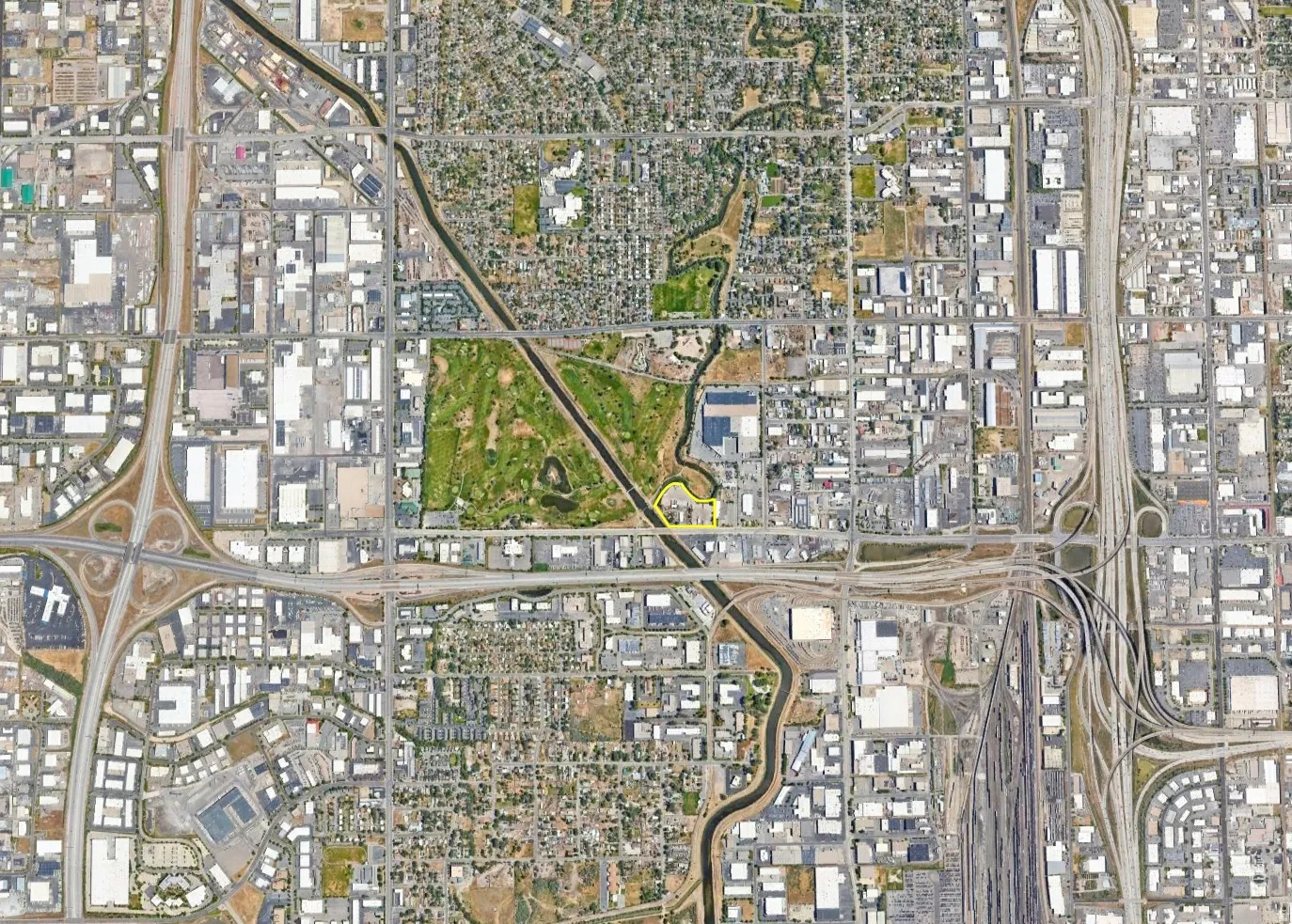 Aerial overview of property's location
