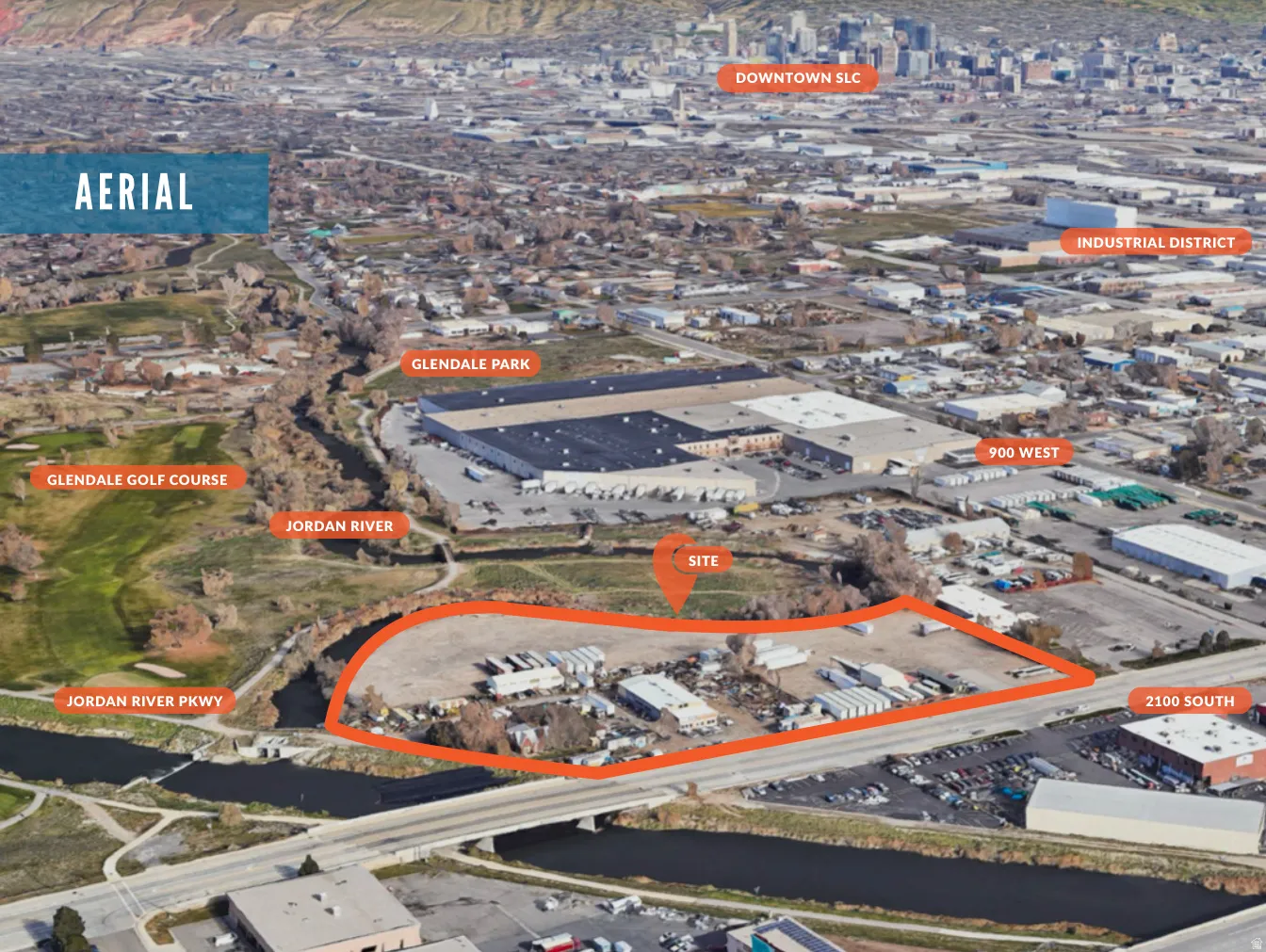 Aerial Site Plan. Illustrating the property's boundaries and surrounding geographical features