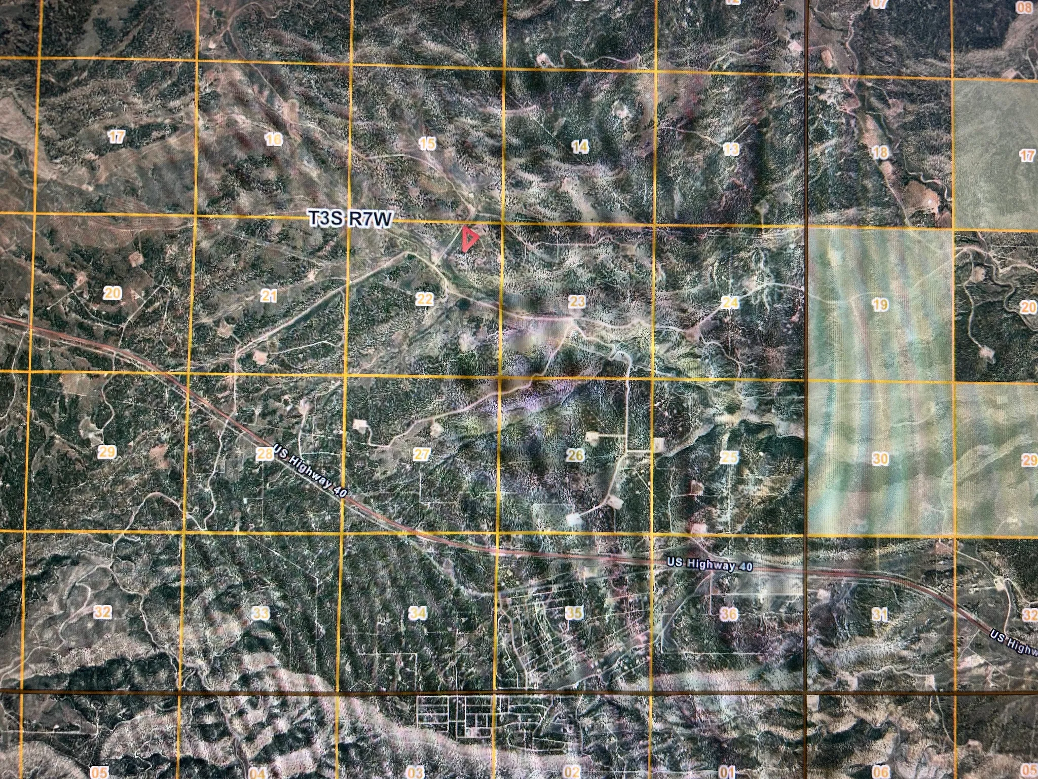 Map / location with property parcel outlined