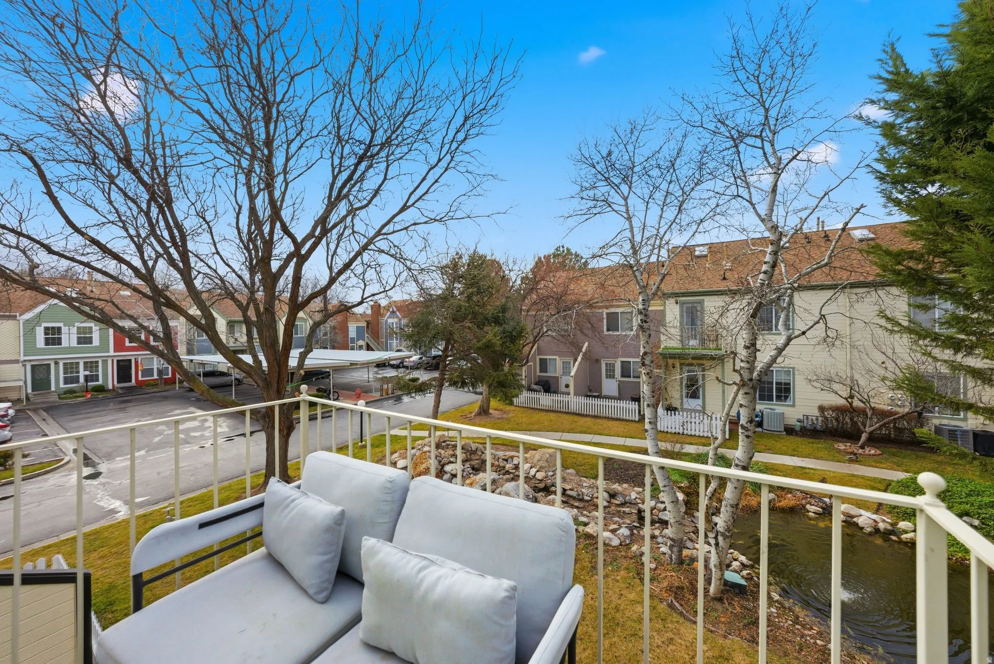 Balcony featuring a residential view